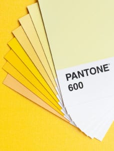 επιλογή χρώματος PANTONE yellow